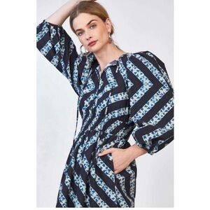 NWT Hunter Bell Clementine Blue Dress Small NEW $525